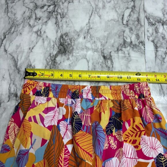 C&C California Floral Tropical MIDI Skirt size small pink yellow vacation boho - Picture 7 of 7